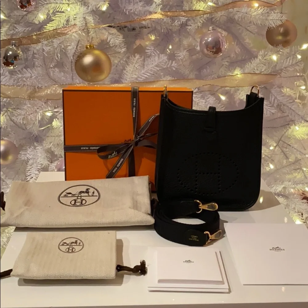 Hermès Evelyne 16 Bag (mini/TPM) Black and GHW